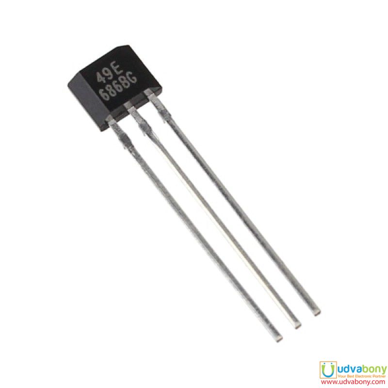 Picture of A CLASS 49E Hall Sensor S49E OH49E SS49E Linear Hall Effect Sensors TO-92 3 Pins Leads Sensor Element Switch Hall Sensor 49E