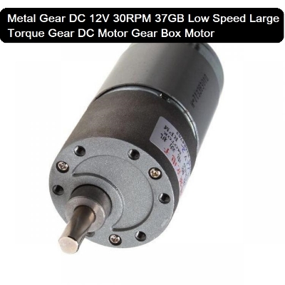 Picture of 37GB 30RPM Gear Motor Metal 12V Gear Box Motor DC 12V 30RPM Low Speed Large Torque 12V Gear Motor 12V 30rpm Reduction Electric Gear Motor Tools Sets For Robot Car DIY