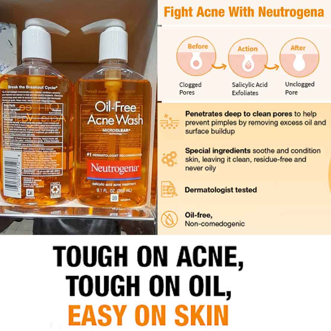 Picture of Neutrogena Oil-Free Acne Face Wash