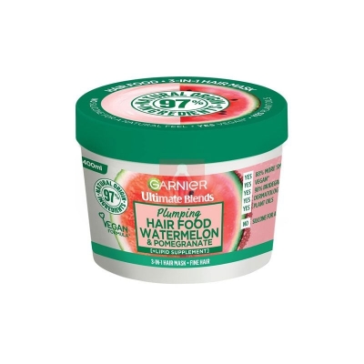 Picture of Garnier Ultimate Blends Hair Food Watermelon & Pomegranate 3in1 Hair Mask - 400ml