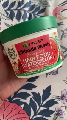 Picture of Garnier Ultimate Blends Hair Food Watermelon & Pomegranate 3in1 Hair Mask - 400ml