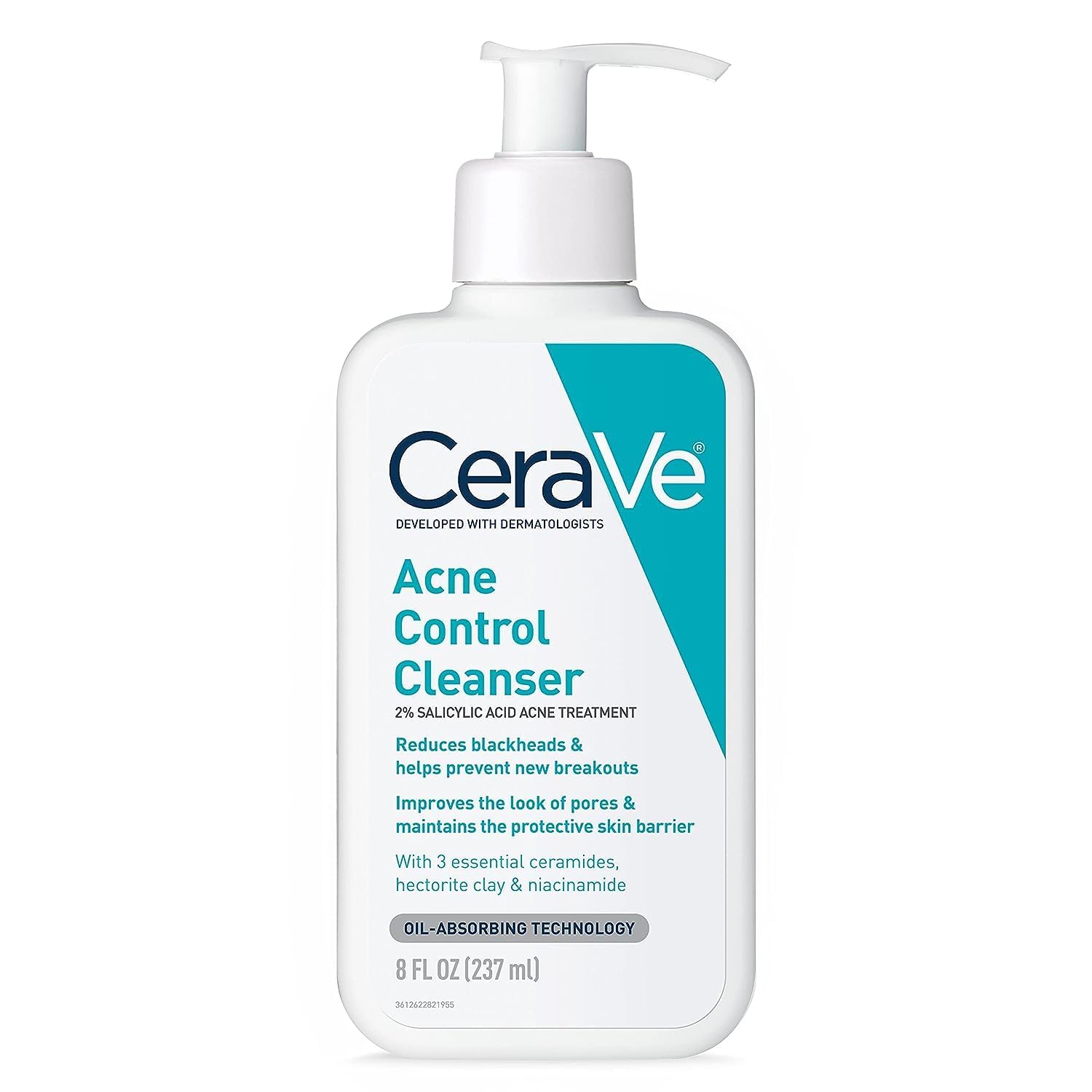 Picture of CeraVe Acne Treatment Face Wash | Salicylic Acid Cleanser for Oily Skin | Blackhead Remover | Fragrance Free