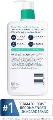 Picture of CeraVe Foaming Cleanser 16 oz for Daily Face Washing, Normal to Oily Skin
