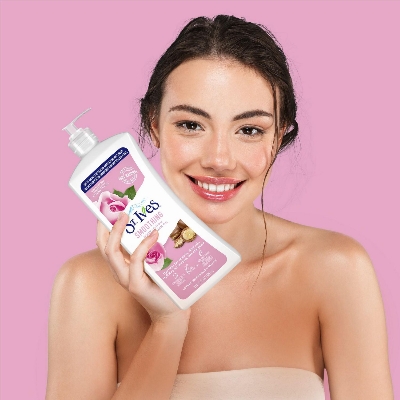 Picture of St. Ives Hand & Body Lotion for Women, Smoothing Rose & Argan Oil for Dry Skin