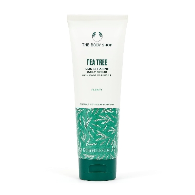 Picture of The Body Shop Tea Tree Skin Clearing Daily Face Scrub - Exfoliating and Purifying For Blemished Skin - Vegan