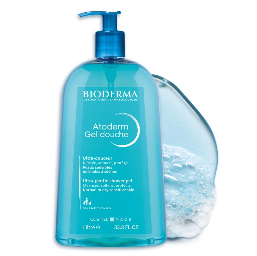 Picture of Bioderma - Atoderm - Hydrating Shower Gel - Moisturizing Face and Body Cleanser - Body Wash for Normal to Dry Sensitive Skin