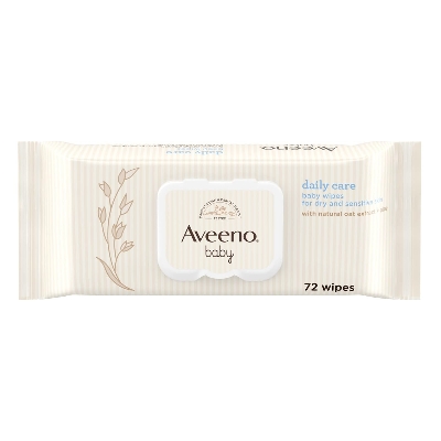 Picture of AVEENO Baby Daily Care Wipes - Cleanse Gently and Efficiently - Baby Wipes - Baby Essentials - 72 Wipes,