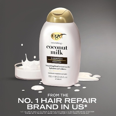 Picture of OGX Nourishing + Coconut Milk Moisturizing Shampoo, Hydrating & Restoring Shampoo