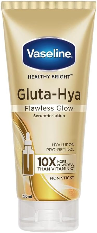Picture of Vaseline Gluta-Hya Flawless Glow, 200ml, Serum-In-Lotion, Boosted With GlutaGlow, for Visibly Brighter Skin from 1st Use