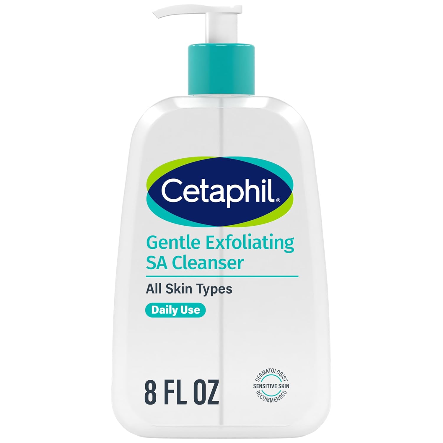 Picture of Cetaphil Gentle Exfoliating SA Cleanser, Foaming Gel Cleanser for All Skin Types, 8 Oz Pump Bottle, Salicylic Acid, Mandelic Acid & Gluconolactone, Gently Exfoliates, Dermatologist Recommended Brand