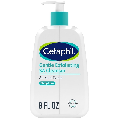 Picture of Cetaphil Gentle Exfoliating SA Cleanser, Foaming Gel Cleanser for All Skin Types, 8 Oz Pump Bottle, Salicylic Acid, Mandelic Acid & Gluconolactone, Gently Exfoliates, Dermatologist Recommended Brand