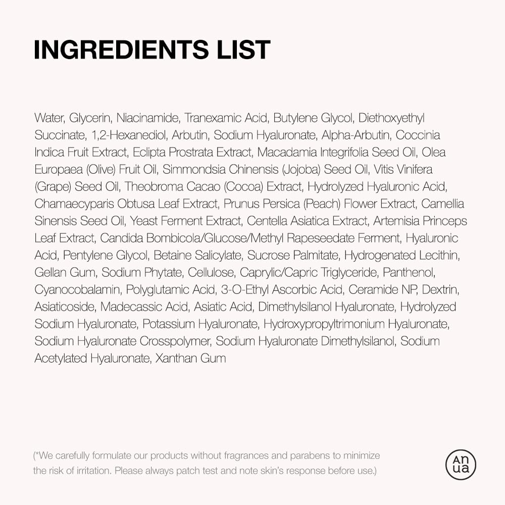 Picture of ANUA Niacinamide 10 + TXA 4 Serum, Hyaluronic Acid, Tranexamic acid, Vitamin B12, Facial Serum for Glass Skin, Clarifying, Radiant Complexion with Natural..