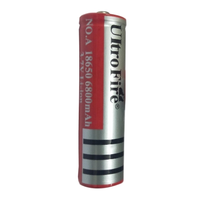 Picture of 18650 Li-Ion 6800Mah Capacity 3.7V Rechargeable Battery For Led Torch Flashlights Red Shell Battery For Torch High-Capacity - Battery