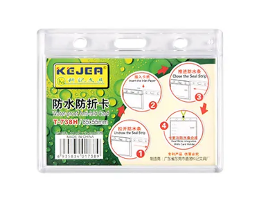 Picture of 1PC Sliding Plastic Kejea Waterproof ID Card Holder