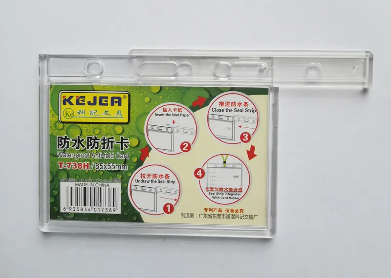 Picture of 1PC Sliding Plastic Kejea Waterproof ID Card Holder