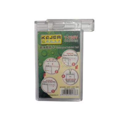 Picture of Kejea T-738V Sliding Plastic Waterproof ID Card Holder, Pack of 1
