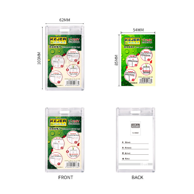 Picture of Kejea T-738V Sliding Plastic Waterproof ID Card Holder, Pack of 1