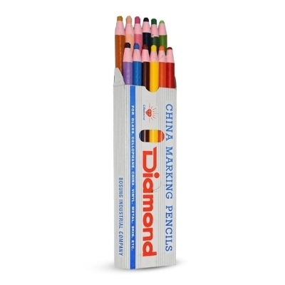 Picture of Diamond Color Pencil for Kids Drawing Stationery - 12 Pcs