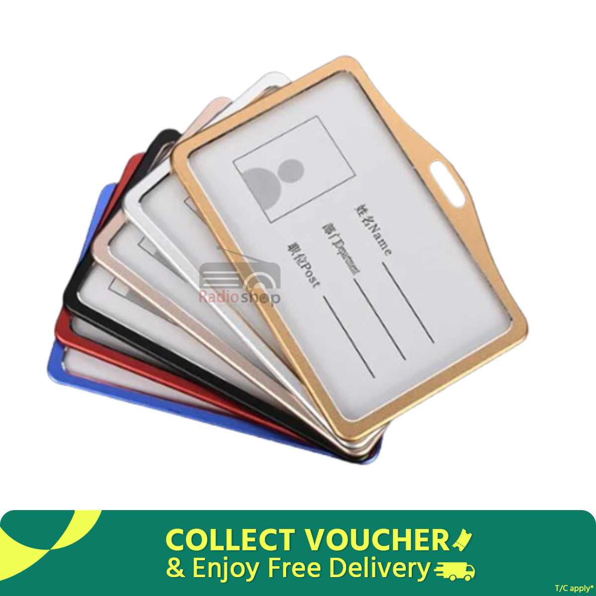 Picture of Metal Horizontal ID Card Holder, Pack of 1