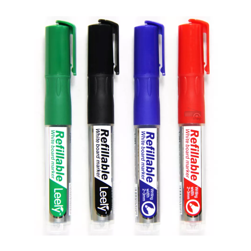 Picture of 12Pcs Leery L-201 Dry Erasable Refillable White Board Marker