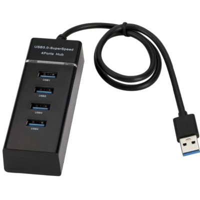 Picture of USB Hub 3.0 High Speed Adapter USB Splitter Expander 4 Port Independent ON/OFF Switch for PC Computer Laptop Mac Windows 1 Piece