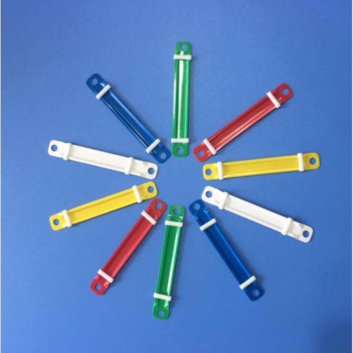 Picture of Colorful 8cm Plastic Paper Fasteners -- 10 Pieces