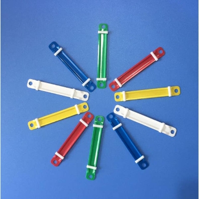 Picture of Colorful 8cm Plastic Paper Fasteners -- 10 Pieces