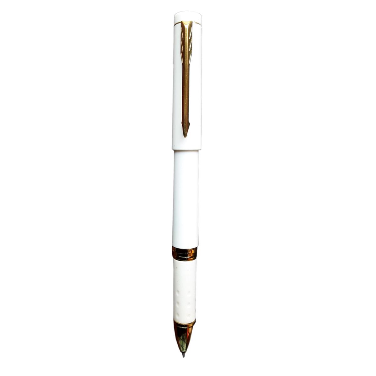 Picture of White Golden Parker Roller Pen