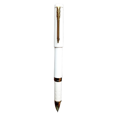 Picture of White Golden Parker Roller Pen