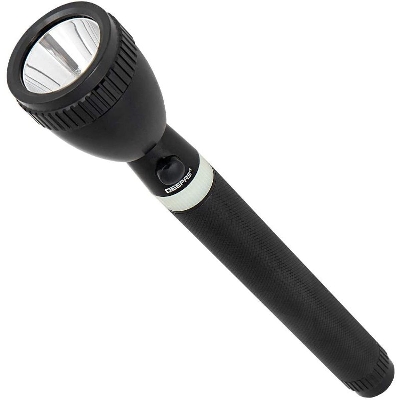 Picture of Geepas GFL-3803 Rechargeable LED Flash Torch Light - Black