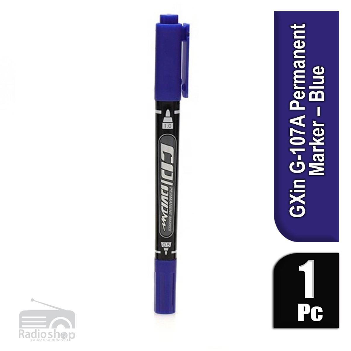 Picture of GXin G-107A CD/DVD Waterproof Blue Permanent Marker Pen set with Clip