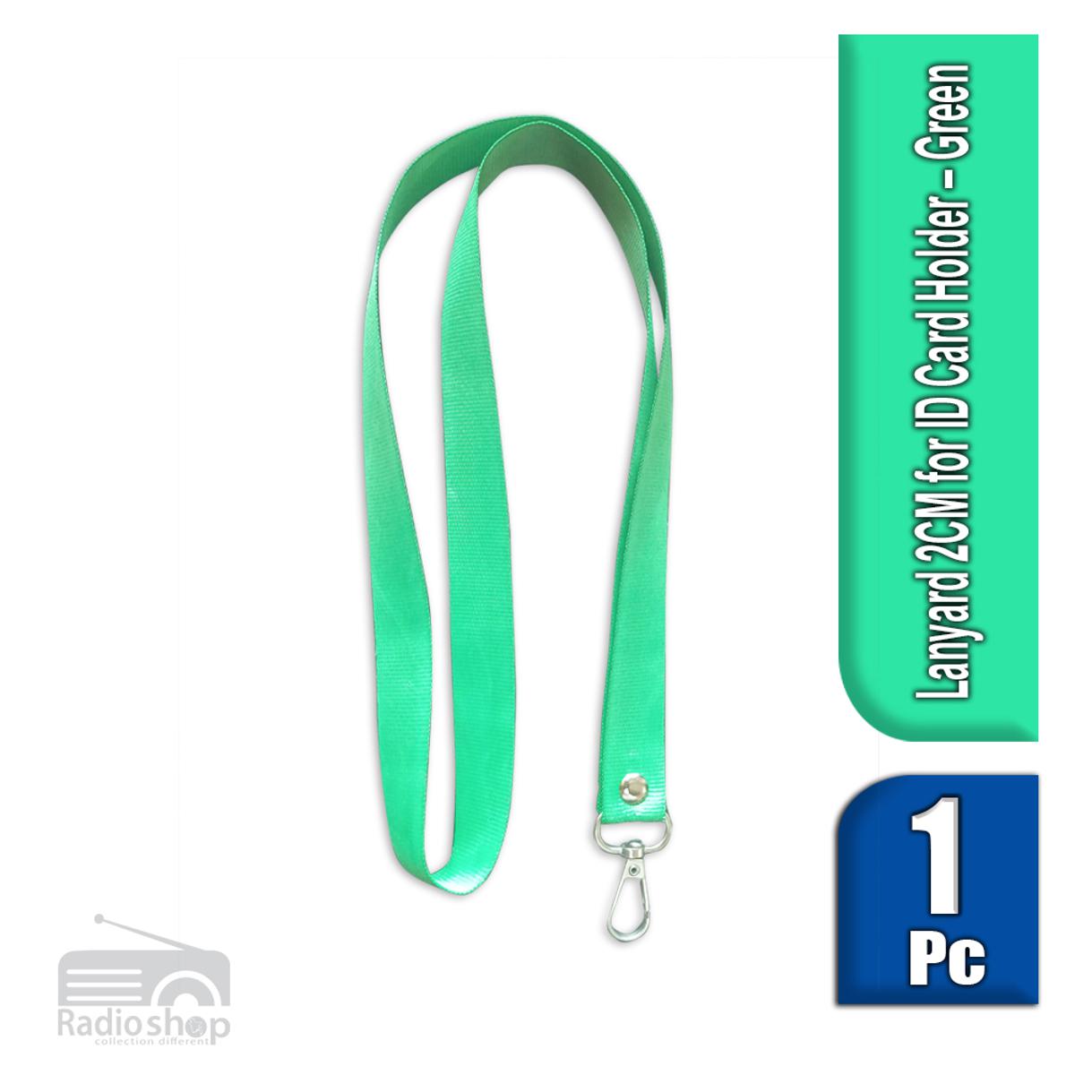 Picture of ID Card Strips Neck Strap Ribbon 2CM Green Lanyard