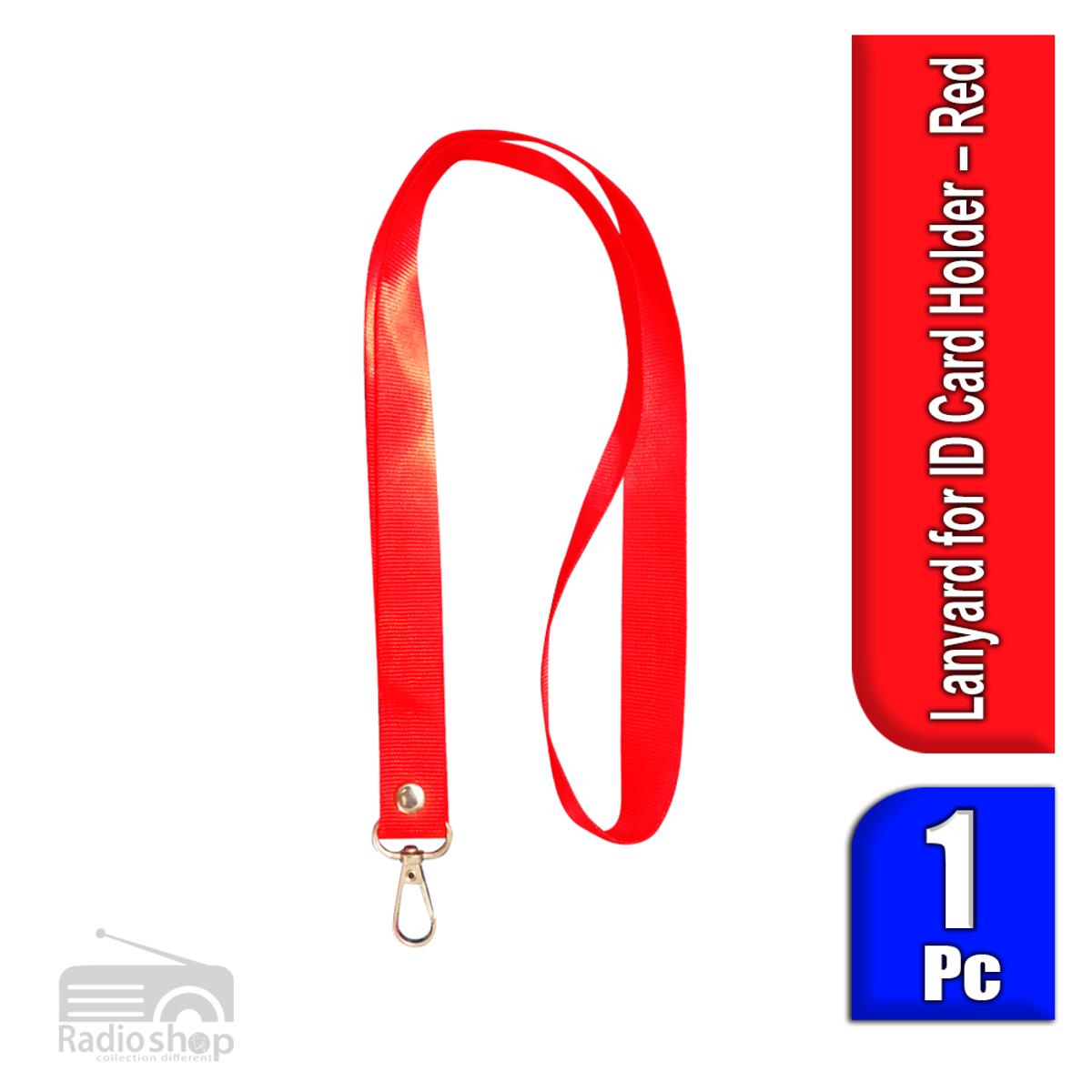 Picture of ID Card Strips Neck Strap Ribbon 2CM Red Lanyard