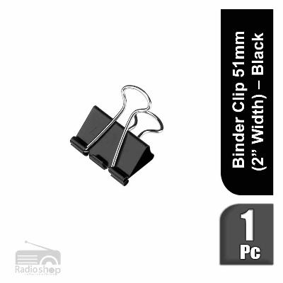 Picture of 12pcs Diamond Binder Clip Black 51mm (2 in Width)