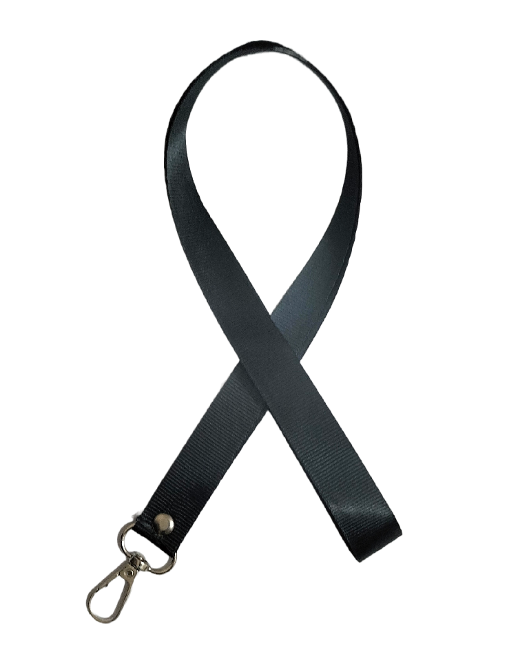 Picture of ID Card Strip Ribbon 2CM Lanyard (Black)