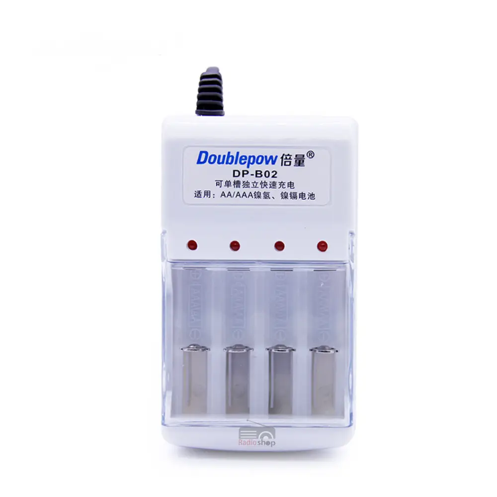 Picture of 4 Slots Doublepow DP-B02 LED Intelligent Rapid AA AAA Battery Charger for 1.2V Ni-MH Ni-CD Rechargeable Battery