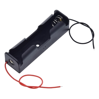 Picture of 18650 Battery Holder Black 3.7V One Cell Clip Holder Box Case for Rechargeable Li-ion Battery Storage Box