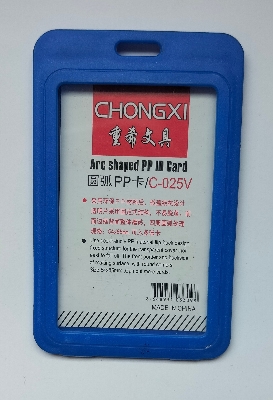 Picture of Chongxi C-025V PP Student Plastic Employee Name Blue ID Card Holder