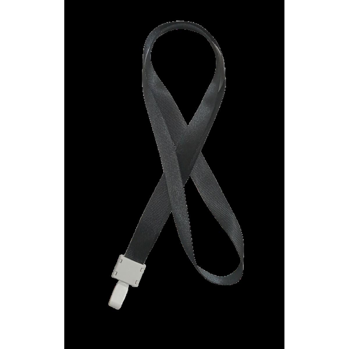 Picture of 1pc 1.5cm ID Card Holder Lace Lanyard Rope with Plastic Hook - Black