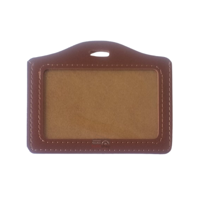 Picture of PU Leather Horizontal ID Card Holder - Brown