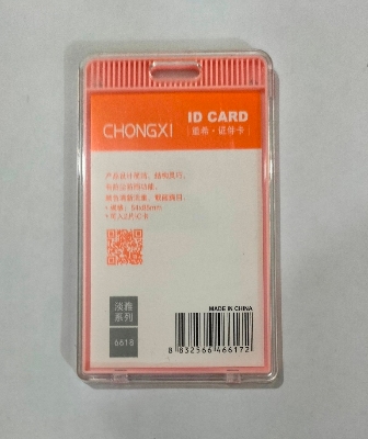 Picture of Chongxi C-6618 Pink Vertical ID Card Holder Badge Holder