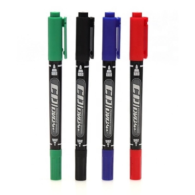 Picture of GXin G-107A CD/DVD Waterproof Permanent Marker Pen set with Clip, Black, Red, Blue, Green, Pack of 4