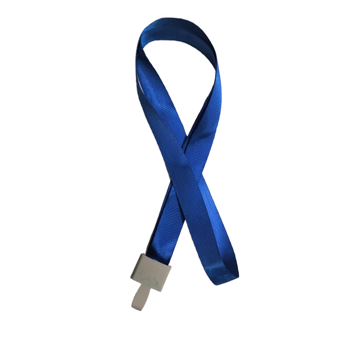 Picture of Hanging Neck Rope Strip Ribbon 2CM  Lanyard for ID Card Holder (Blue)