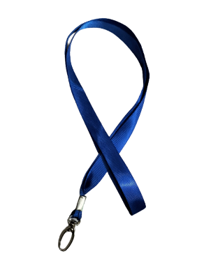 Picture of Strip Rope Ribbon 1.5CM Lanyard for ID Card Holder (Blue)