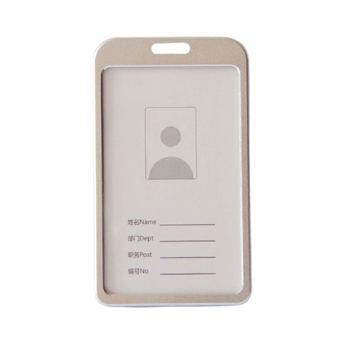 Picture of Metal ID Card Holder, Silver, Pack of 3