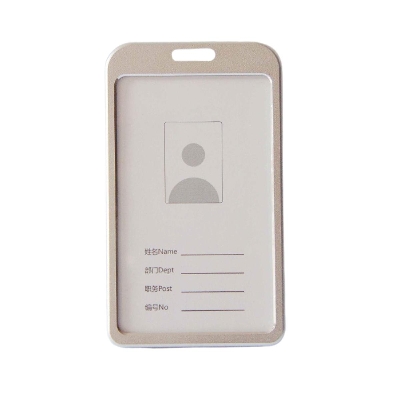 Picture of Metal ID Card Holder, Silver, Pack of 3