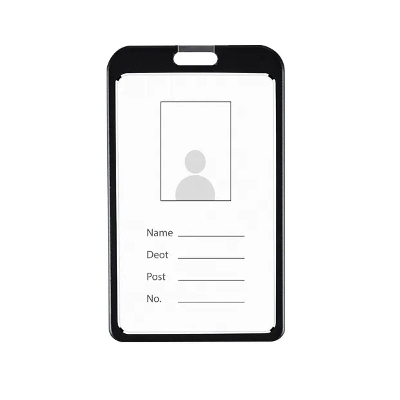 Picture of Metal ID Card Holder, Black, Pack of 3