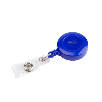 Picture of Retractable Badge Reel Holder Plastic Name Tag Cute Badge Clip - Blue