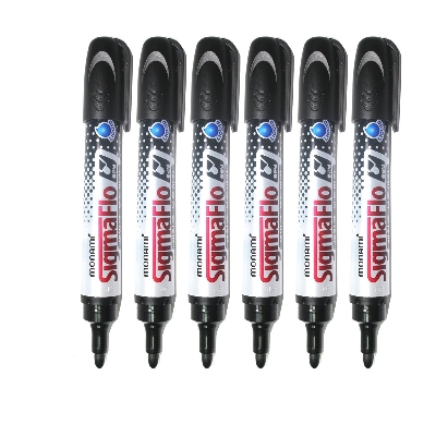 Picture of 6PCS Monami SigmaFlo Liquid ink White Board Marker (Black)
