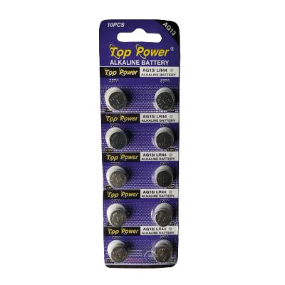 Picture of Top Power LR44 AG13 357 1.55V Button Cell Alkaline Battery - 10 Pieces